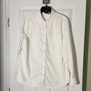 Tribal Elegant White Button-Down Shirt